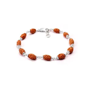 3 Face Rudraksha Bracelet in Silver