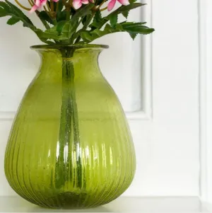 Colourful Recycled Glass Vase - Jade A