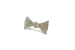 Crystal Rhinestone Triangular Bow Brooch 2'' x 1'' - 1 Piece