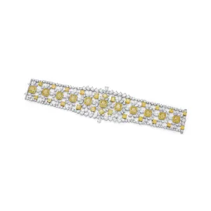 GIA Certified 11.99cts Fancy Diamonds Bracelet