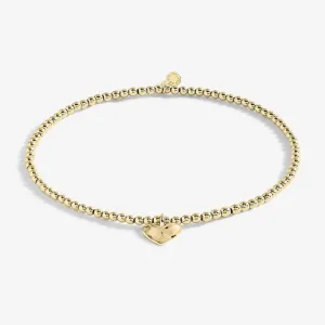 Gold Hammered Heart Anklet