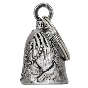 Hot Leathers BEA1055 Hands with Rosary Guardian Bell