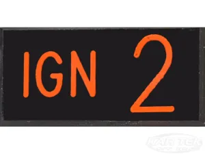 IGN 2 Dash Badge Self Adhesive ID Label For Your Indicator Lights Or Switches