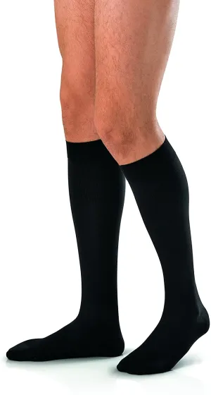 Men's Knee-High Ribbed Compression Socks Medium, Black