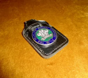 The Talyllyn Railway Company Enamelled Badge on A Black Leather Key Ring Fob